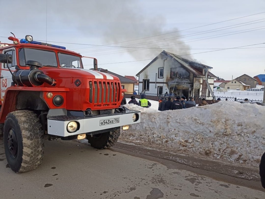 Пожарно-спасательные подразделения МЧС России выехали на пожар в Бижбулякском районе